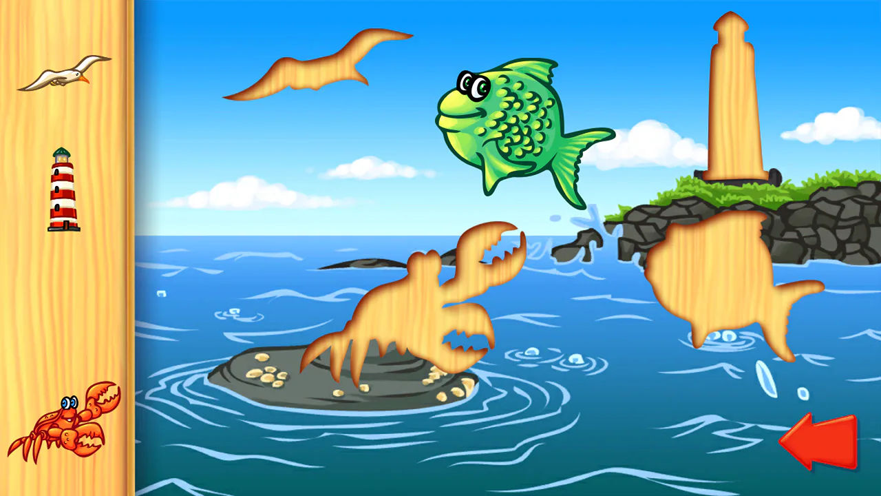 Ocean Animals Puzzle - 学龄前海洋动物拼图教育学习游戏，适合儿童和幼儿的动物拼图