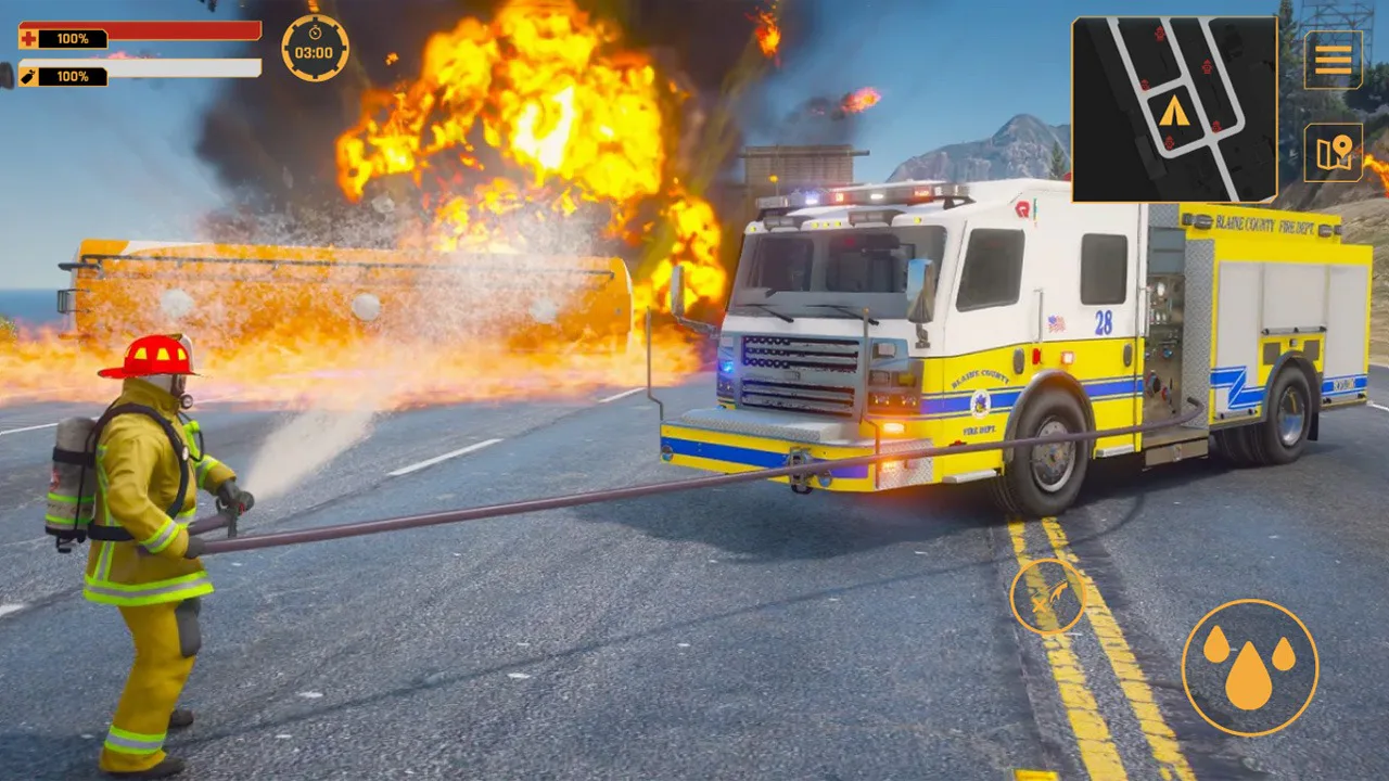 Firefighter:Car Fire Truck Sim Driving 2022 Simulator