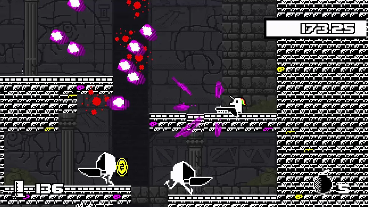 Unichrome: A 1-Bit Unicorn Adventure