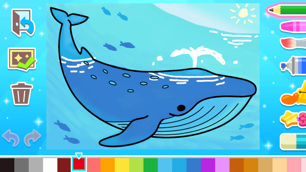来玩著色画吧 水族馆