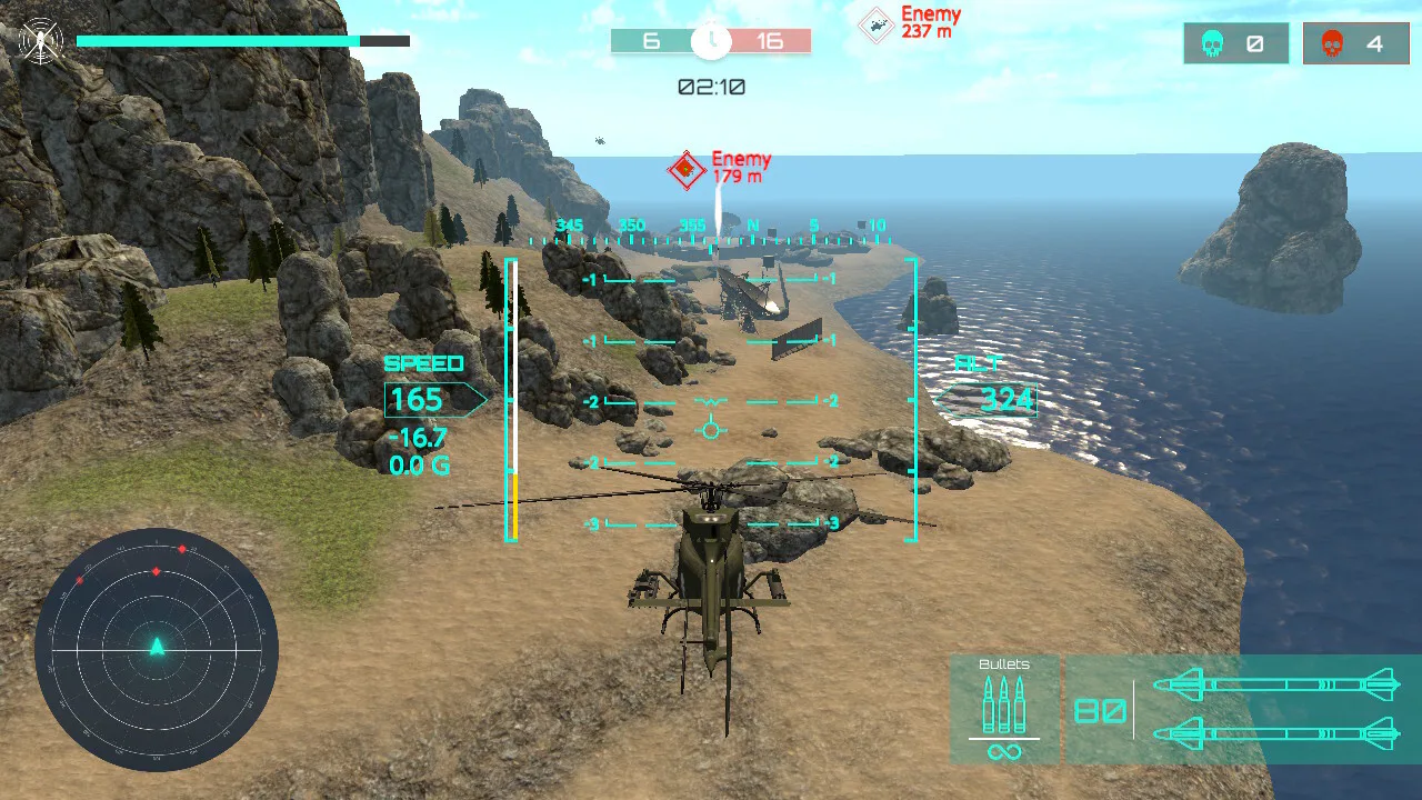 Helicopter Battle Arena Simulator