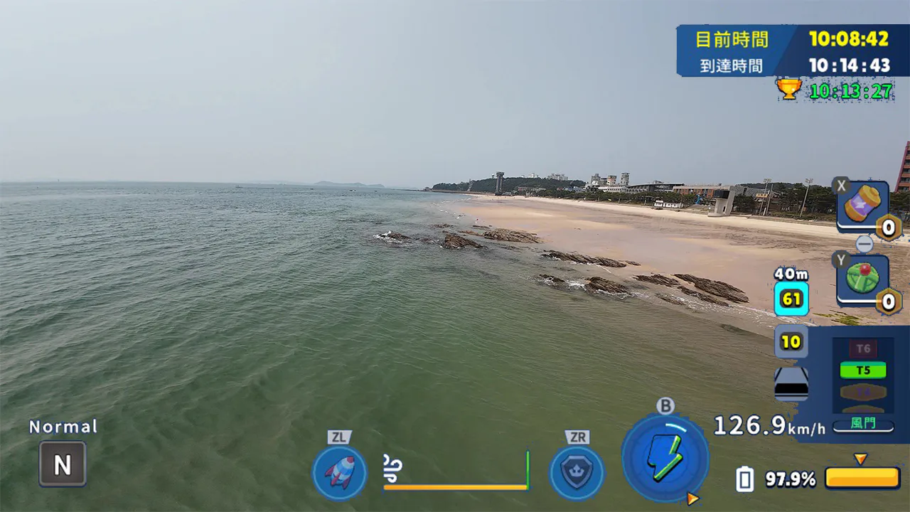 韩国无人机飞行游览大川海水浴场