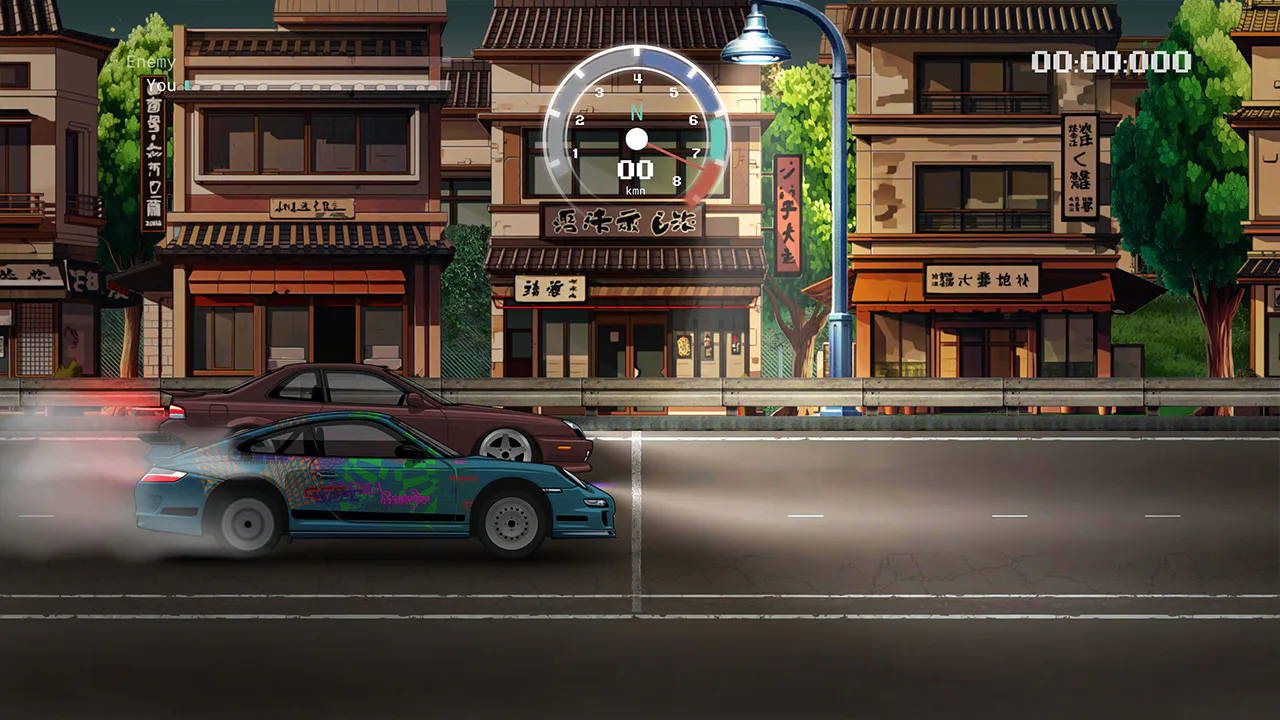 JDM Pixel Street Car Racing